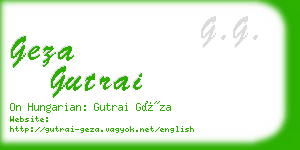 geza gutrai business card